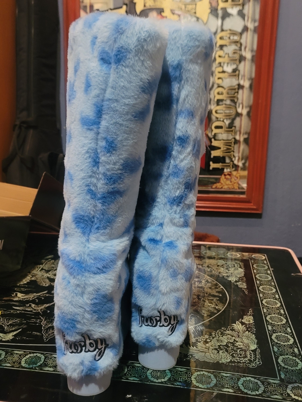 DOLLS KILL X FURBY Fuzzy Platform Boots - Picture 4 of 8